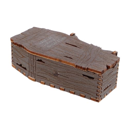 ERINGOGO Halloween Candy Geschenkbox Halloween Party Decor Sarg-schmucketui Sargförmige Platte Ringhalter Schwarz Holz ERINGOGO Halloween Candy Geschenkbox Halloween Party Decor Sarg-schmucketui Sargförmige Platte Ringhalter Schwarz Holz von ERINGOGO