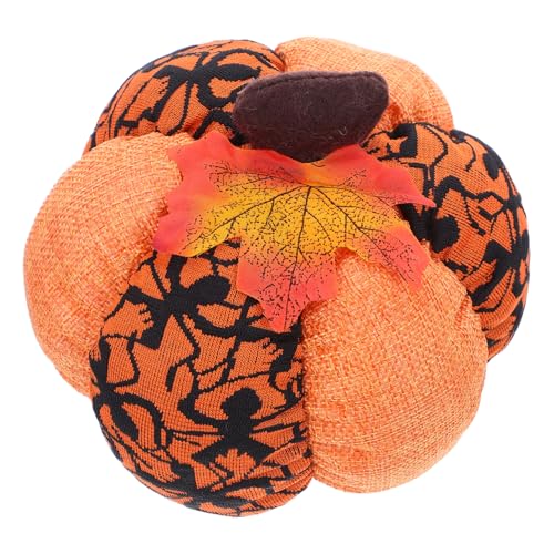 ERINGOGO Handgefertigte Stoffkürbisse mit Lächelnden Gesichtern Weiche PP Baumwollfüllung Leichte und Wiederverwendbare Herbstdeko für Halloween und Erntedankfest Tischdekoration Indoor von ERINGOGO