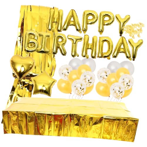 ERINGOGO Happy Birthday Luftballon Set mit Goldener Tischdecke Geburtstag Party Dekoration Buchstabenballons Leichte Partydeko für Wand Tür Fenster und Decke Unvergessliches Fest ERINGOGO Happy Birthday Luftballon Set mit Goldener Tischdecke Geburtstag Party Dekoration Buchstabenballons Leichte Partydeko für Wand Tür Fenster und Decke Unvergessliches Fest von ERINGOGO