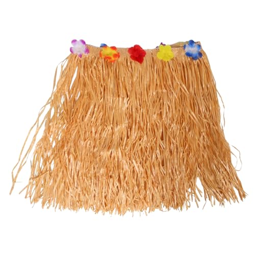 ERINGOGO Hawaiianischer Tischrock für Partys Luau Dekoration Tropische Tischdecke Stilvolle Tischgestaltung für Strand Geburtstagsfeiern Strohfarbe von ERINGOGO