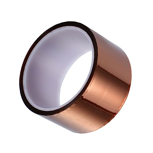 ERINGOGO Hitzebeständiges Polyimid Klebeband mit Silikonkleber Wärmebeständig C Isolierendes Pcb Schutzband für Elektronik Säure und Alkaliresistent Reißfest Kupferband Alternative von ERINGOGO