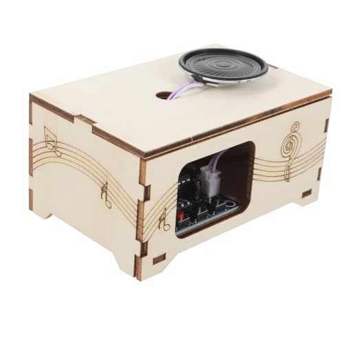 ERINGOGO Holz DIY Spieluhr Musik Spielzeug Handwerk Basteln Phonograph Zum Selbermachen Tonaufnahmegerät Für Junge Mädchen von ERINGOGO