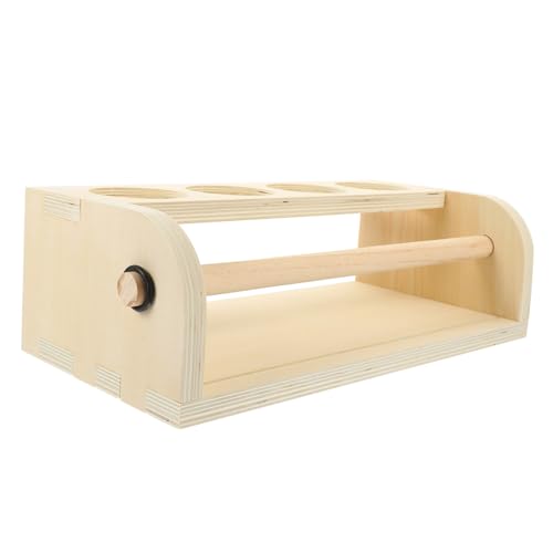 ERINGOGO Holz Staffelei mit Rollenhalter Schreibtisch Zeichenpapier Halterung Einfach zu Montierendes Aufbewahrungsregal für Malpapier Leicht und Stabil für Kreative Malaktivitäten Zuhause von ERINGOGO