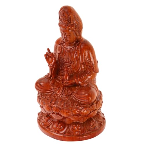 ERINGOGO Holzgeschnitzte Yin Statue Kleine Avalokitesvara Skulptur Buddhistische Holzfigur Für Wohnraum Balkon Garten Dekoration Und Schrein ERINGOGO Holzgeschnitzte Yin Statue Kleine Avalokitesvara Skulptur Buddhistische Holzfigur Für Wohnraum Balkon Garten Dekoration Und Schrein von ERINGOGO