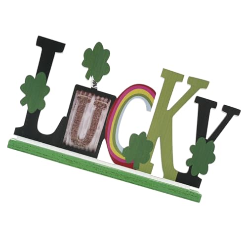 ERINGOGO Holzschild für Patrick's Day Rustikale Tischdekoration Glückszeichen aus Holz Festliche Tischdekoration Langlebig und Farbenfroh für Partys und Feiern Festliche ERINGOGO Holzschild für Patrick's Day Rustikale Tischdekoration Glückszeichen aus Holz Festliche Tischdekoration Langlebig und Farbenfroh für Partys und Feiern Festliche von ERINGOGO