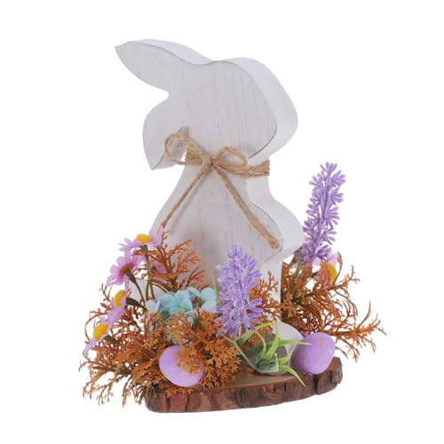 ERINGOGO Rustikale Holzfigur Charmante Osterhasen Tischdeko Für Frühlingsdekoration Handgefertigter Hase Im Landhausstil Für Ihr Zuhause Zur Osterzeit von ERINGOGO
