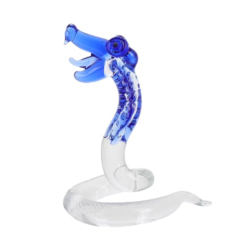 ERINGOGO Königskobra-Ornament Schlangenverzierung Mini-schlangenfigur Feng Shui Miniaturfiguren Chinesische Tierkreiszeichenbarren-schlangenstatue Süße Schlangenstatue Glas von ERINGOGO