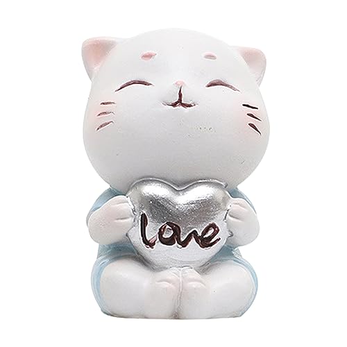 ERINGOGO Kuchendekoration Party Hallo Kuchen-topper-kuchen Oh Spielzeugkatze Geformt Gartenkatze Kätzchen Kuchen Topper Cartoon-kucheneinsatz Kuchenverzierung Dekorationen Figuren Blau von ERINGOGO