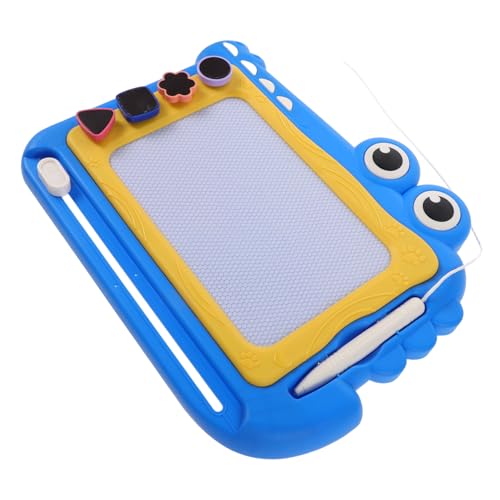 ERINGOGO Magnetische Maltafel Krokodil Design Kleines Tragbares Zeichenbrett mit Bunten Magnetpartikeln Wiederbeschreibbares Lernspielzeug für Kleinkinder Ergonomischer Stift Malbrett für von ERINGOGO