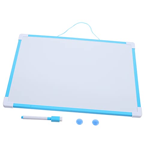 ERINGOGO Magnetisches Doppelseitiges Whiteboard Blau Abwischbares Schreib und Zeichenbrett Multifunktionales Memo und Nachrichtentafel für Schule Büro und Zuhause von ERINGOGO
