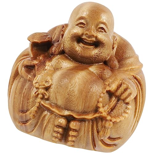 ERINGOGO Maitreya Buddha Figur aus Holz Handgeschnitzt Zufällige Farbe Tischdeko für Wohnzimmer und Büro Buddhismus Schmuck Dekorative Holzfigur für Garten ERINGOGO Maitreya Buddha Figur aus Holz Handgeschnitzt Zufällige Farbe Tischdeko für Wohnzimmer und Büro Buddhismus Schmuck Dekorative Holzfigur für Garten von ERINGOGO