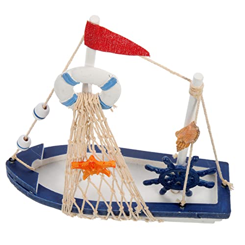 ERINGOGO Mediterranes Segelschiff Stilvolle Nautische Dekoration Für Zuhause Büro Für - Mit Blauem Ruder Und Rettungsring ERINGOGO Mediterranes Segelschiff Stilvolle Nautische Dekoration Für Zuhause Büro Für - Mit Blauem Ruder Und Rettungsring von ERINGOGO