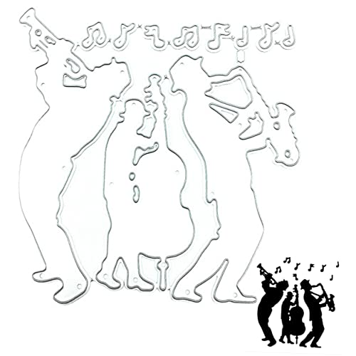 ERINGOGO Musikband Stanzschablone Metall Schneideform für Noten Präzise und Langlebig für Scrapbooking Kartenbasteln und DIY Projekte Silber ERINGOGO Musikband Stanzschablone Metall Schneideform für Noten Präzise und Langlebig für Scrapbooking Kartenbasteln und DIY Projekte Silber von ERINGOGO