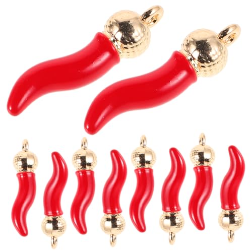 ERINGOGO Niedliche Paprika- – 10 Mini-gemüseanhänger Zur Schmuckherstellung Für Armbänder Ohrringe Schlüsselanhänger Anlässe von ERINGOGO