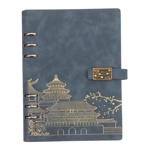 ERINGOGO Notizbuch mit PU Lederumschlag Abnehmbare für Geschäftliche Notizen Planung und Tägliches Schreiben Perfektes für Büro und Persönliche Nutzung Nebelblau ERINGOGO Notizbuch mit PU Lederumschlag Abnehmbare für Geschäftliche Notizen Planung und Tägliches Schreiben Perfektes für Büro und Persönliche Nutzung Nebelblau von ERINGOGO
