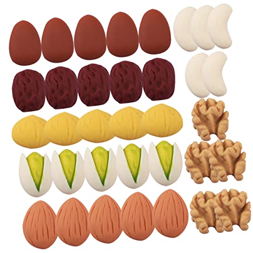 ERINGOGO Nussharz Miniatur-zubehör-Set 35-teilig Mini-Lebensmittel-Charms Für Tiny House Decor Crafts Phone Charm von ERINGOGO