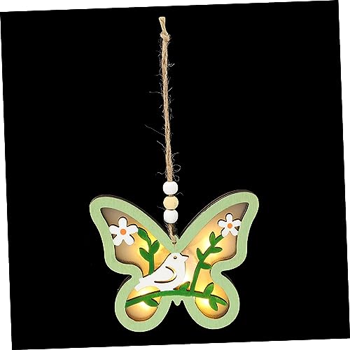 ERINGOGO Ostern Anhänger aus Holz Dekorativer Schmetterling für Fensterdeko Leicht und Robust für Osterfeiern und Party Dekoration Festliche von ERINGOGO