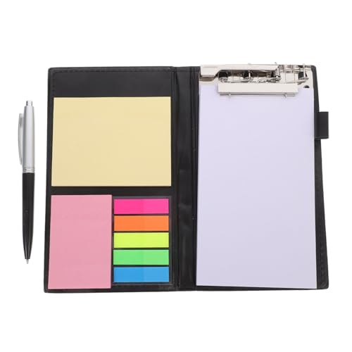 ERINGOGO PU Notizbuch Set mit Haftnotizen und Kugelschreiber Praktischer Notizen Organizer für Schule und Büro Design mit Integriertem Stifthalter Effektives Notieren und Organisieren von ERINGOGO