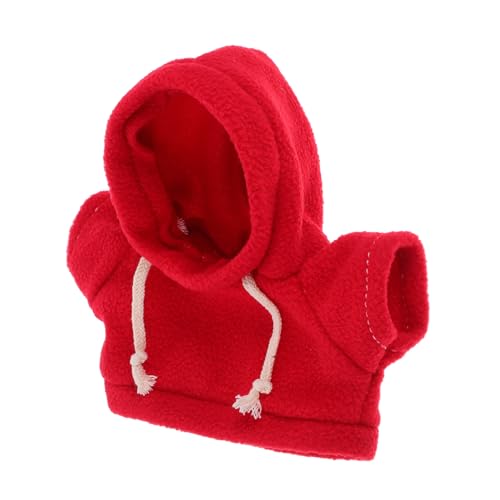 ERINGOGO Plüschbär Kleidung für Puppen Rote Hoodie für Große Puppen Kuscheltier Bekleidung für DIY Projekte Weiche und Pflegeleichte Stofftier Kleidung Kreatives Zubehör von ERINGOGO