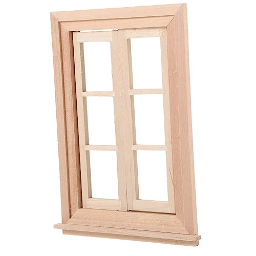 ERINGOGO Puppenhaus Fenster Fach Unbehandeltes Holz Mini Ornament DIY Puppenhaus Zubehör für Feinmotorik und Räumliches ERINGOGO Puppenhaus Fenster Fach Unbehandeltes Holz Mini Ornament DIY Puppenhaus Zubehör für Feinmotorik und Räumliches von ERINGOGO