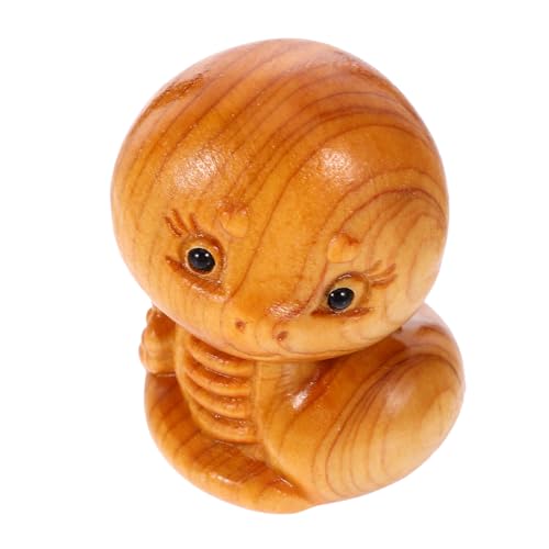 ERINGOGO Realistische Holzschlange Mini Holzfigur Geschnitzt Langlebige Schlangenstatue Dekorativ für Schreibtisch und Wohnraum Holzkunstwerk Geschenkidee ERINGOGO Realistische Holzschlange Mini Holzfigur Geschnitzt Langlebige Schlangenstatue Dekorativ für Schreibtisch und Wohnraum Holzkunstwerk Geschenkidee von ERINGOGO