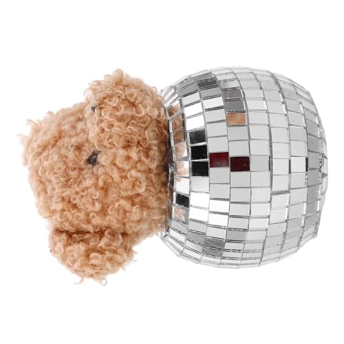 ERINGOGO Reflektierender Disco Bär aus Glas Dekorative Tischfigur mit Spiegeloberfläche Stilvolles Party und Wohnaccessoire Geeignet für Geburtstag Hochzeit Büro und Restaurant von ERINGOGO
