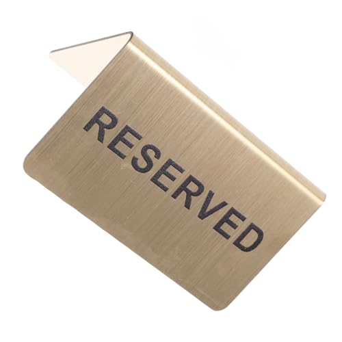 ERINGOGO Reserved Tischschild aus Edelstahl Tischaufsteller Reserviert Schild Wiederverwendbar Leicht zu Reinigen Stabiles Design für Restaurants Hochzeiten Cafés und Bars Goldfarben ERINGOGO Reserved Tischschild aus Edelstahl Tischaufsteller Reserviert Schild Wiederverwendbar Leicht zu Reinigen Stabiles Design für Restaurants Hochzeiten Cafés und Bars Goldfarben von ERINGOGO