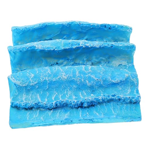 ERINGOGO Resin Wellen Skulptur Sandtisch Landschaftsmodell Hochwertiges Harz Meer Ornament für Sandtisch Dekoration Architektur Modell Natürliche Tischdekoration für Wohn und Arbeitsräume von ERINGOGO