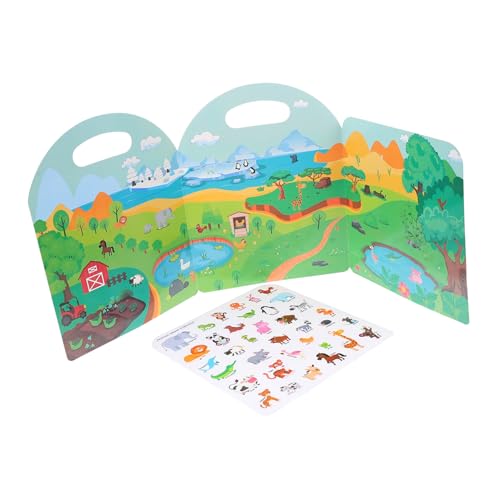 ERINGOGO Ruhiges Kinderbuch Kleinkind Bücher Roadtrip-Spiele Stickerbuch Aufkleberbuch Für Die Frühe Bildung Stickerbuch Für Cartoon-stickerbuch Beschichtetes Papier von ERINGOGO
