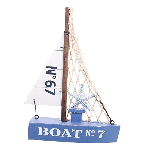 ERINGOGO Sailing Ship Modell Aus Holz Mediterranes Segelboot Deko-Element Für Tisch Büro Und Wohnraum Handgefertigtes Nautisches Design Und Leicht Und Detailreich von ERINGOGO