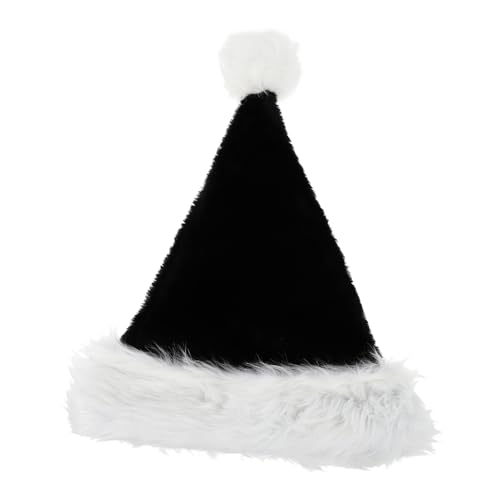 ERINGOGO Schwarze Plüsch Weihnachtsmütze Xmas Partyhut Halloween Cosplay Haarschmuck Festliche Kopfbedeckung für Bühne und Feier ERINGOGO Schwarze Plüsch Weihnachtsmütze Xmas Partyhut Halloween Cosplay Haarschmuck Festliche Kopfbedeckung für Bühne und Feier von ERINGOGO
