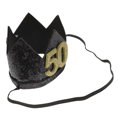 ERINGOGO Schwarze und Goldene Geburtstagskrone aus Leichtem Handgefertigtem Material Kompakt und Bequem Dekorativer Partyhut für Geburtstag als Fotorequisite und Partydeko ERINGOGO Schwarze und Goldene Geburtstagskrone aus Leichtem Handgefertigtem Material Kompakt und Bequem Dekorativer Partyhut für Geburtstag als Fotorequisite und Partydeko von ERINGOGO