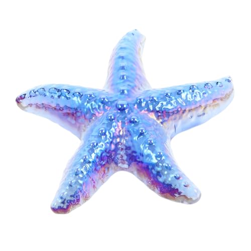 ERINGOGO Seestern-ornament Bürodekor Seestern Für Schreibtisch Bauernhausdekoration Startseite Seestern-figur Ornamente Mit Meeresmotiven Sommer-seestern-statue Seestern- Kristall Blue von ERINGOGO