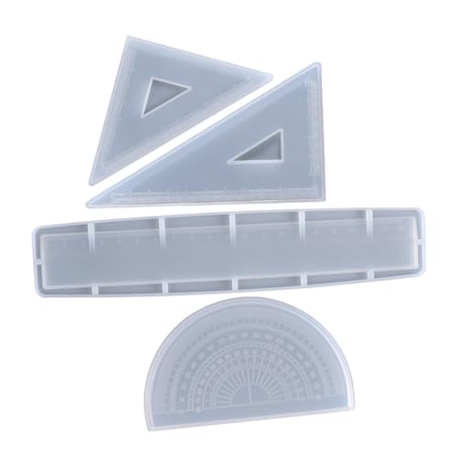 ERINGOGO Set Mit 4 Silikonformen Für Lineale Dreieck-winkelmesser-Formen Für Epoxidharz-bastelarbeiten Harzgussformen Formen Zur Herstellung Von Linealen Präzise Und Vielseitig ERINGOGO Set Mit 4 Silikonformen Für Lineale Dreieck-winkelmesser-Formen Für Epoxidharz-bastelarbeiten Harzgussformen Formen Zur Herstellung Von Linealen Präzise Und Vielseitig von ERINGOGO
