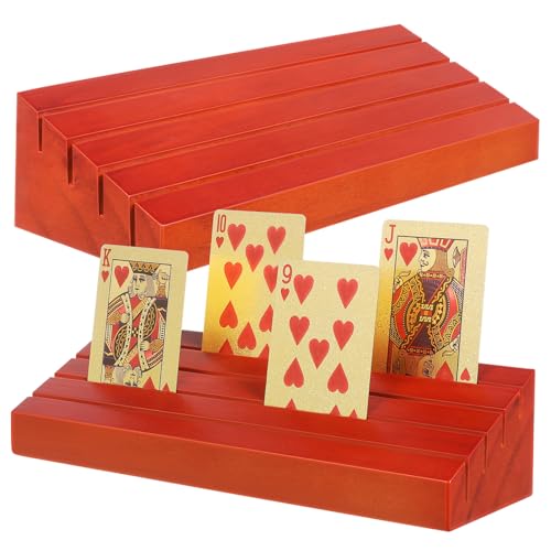 ERINGOGO Spielkartenhalter Aus Holz Mittelgroß Für Bridge Und Andere Kartenspiele Stabiler Kartenständer Für Komfortables ERINGOGO Spielkartenhalter Aus Holz Mittelgroß Für Bridge Und Andere Kartenspiele Stabiler Kartenständer Für Komfortables von ERINGOGO