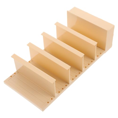ERINGOGO Spielzeugregal kinderzimmermöbel deko Kinderzimmer Regal Puppenhaus Dekoration Regal Puppenhausmöbel Puppenständer Miniatur Mini-Verzierung Mini-Hausregal Abs Beige von ERINGOGO