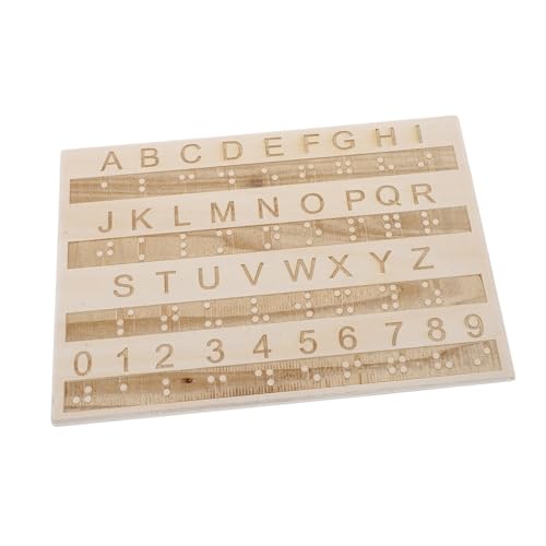 ERINGOGO Tafel mit Braille-Alphabet Briefbrett aus Holz Zeichenbrett Braille-Spiele Braille-Bücher Blindenschrift Fluchtraum-Requisite Braille-Alphabet-Diagramm Braille-Lehrmittel hölzern ERINGOGO Tafel mit Braille-Alphabet Briefbrett aus Holz Zeichenbrett Braille-Spiele Braille-Bücher Blindenschrift Fluchtraum-Requisite Braille-Alphabet-Diagramm Braille-Lehrmittel hölzern von ERINGOGO