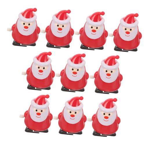 ERINGOGO Teiliges Weihnachts Aufziehspielzeug Bunter Santa Claus Mechanismus Walking Toy aus Umweltfreundlichem Abs Fördert Kinderentwicklung durch Spielerisches Lernen und Party Mitgebsel von ERINGOGO