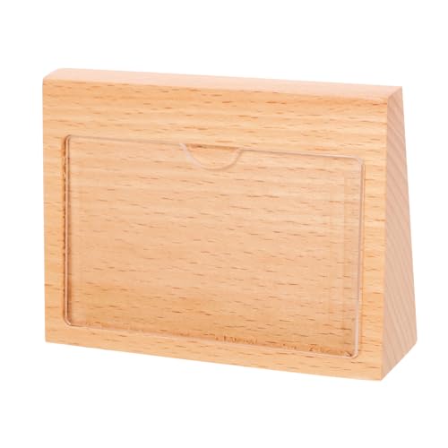 ERINGOGO Vertikaler Preisschild Desktop -Stand Preisschildhalter Steigleitung Schilderständer Anzeige Zeichenhalter Preisschild-Präsentationsständer Preisschildstand hölzern von ERINGOGO