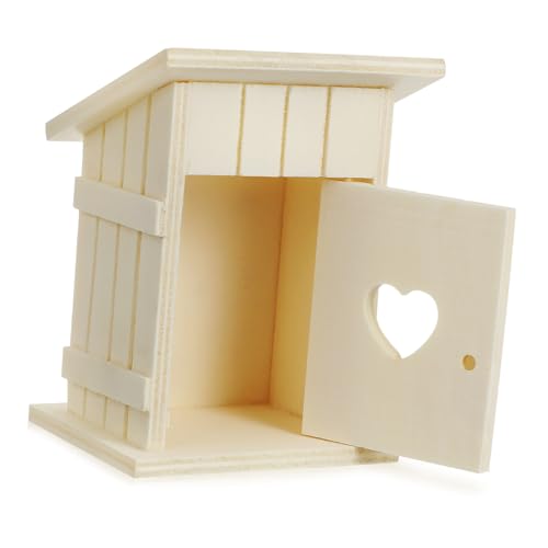 ERINGOGO Vogelnest Aus Holz Bluebird- Vogelhaus-Set Für Kolibri Vogel Nisten DIY-vogelhäuser Finch Bird House Vogelhäuschen Für Draußen Meise Beige Natürliches Holz von ERINGOGO