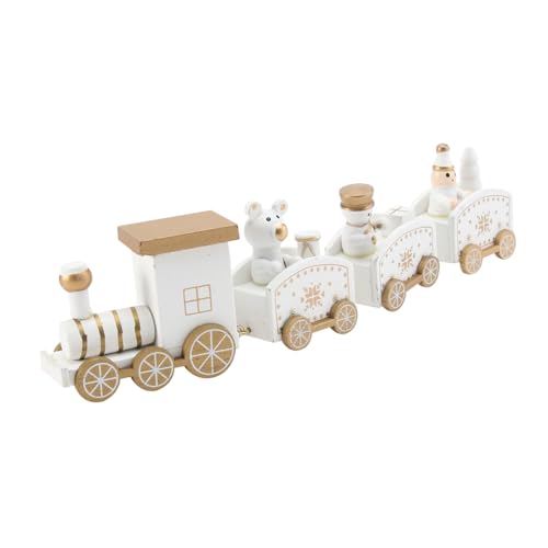 ERINGOGO Weihnachtliche Holz Zug Dekoration Niedlicher Eisenbahn Kuchen Topper für Geburtstagstorten und Partybedarf Sicher Langlebig für Kuchen und Innenraumdeko von ERINGOGO