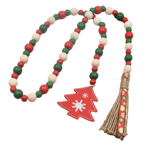 ERINGOGO Weihnachtliche Holzperlen Girlande mit Quaste und Tannenbaum Anhänger Rustikale Boho Dekoration für Bauernhausstil Handgefertigt Gemütliche Weihnachtsdeko für Zuhause ERINGOGO Weihnachtliche Holzperlen Girlande mit Quaste und Tannenbaum Anhänger Rustikale Boho Dekoration für Bauernhausstil Handgefertigt Gemütliche Weihnachtsdeko für Zuhause von ERINGOGO