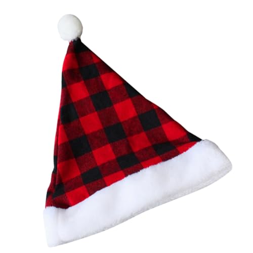 ERINGOGO Weihnachtsmütze Unisex Karierter Santa Hut aus Padded Wintermütze für Damen und Herren Warmer Xmas Partyhut als Fotorequisite und Weihnachtsdeko ERINGOGO Weihnachtsmütze Unisex Karierter Santa Hut aus Padded Wintermütze für Damen und Herren Warmer Xmas Partyhut als Fotorequisite und Weihnachtsdeko von ERINGOGO