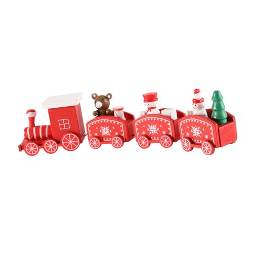 ERINGOGO Weihnachtszug Kuchendekoration aus Holz Niedliche Cartoon Eisenbahn als Cake Adornment Langlebige Geburtstags und Festtagsdeko Teiliges für Kuchen und Heimdekoration von ERINGOGO