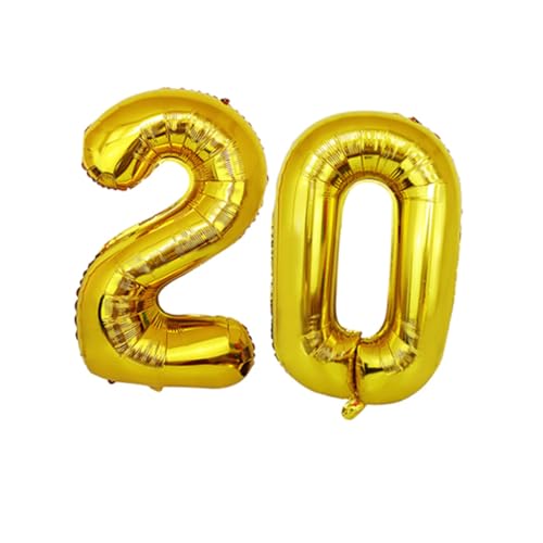 ERINGOGO Zahlen Folienballons Set Gold Partydekoration Wiederverwendbar Luftballons für Geburtstag Jubiläum Feier von ERINGOGO