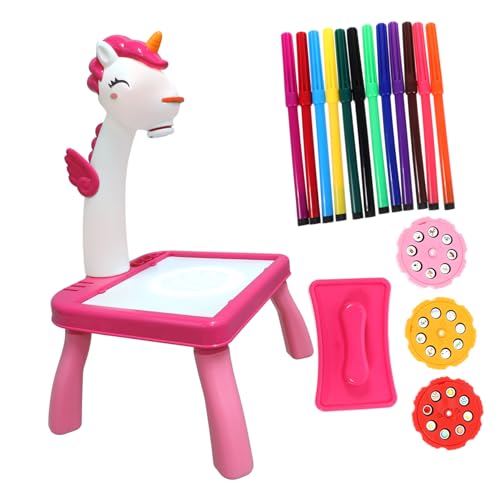 ERINGOGO Zeichentisch mit Einhorn Projektor Malprojektor Tisch Interaktives Kreatives Lernspielzeug für Mädchen Abwischbares Malbrett Einfacher Aufbau Fördert Frühe Kunstentwicklung ERINGOGO Zeichentisch mit Einhorn Projektor Malprojektor Tisch Interaktives Kreatives Lernspielzeug für Mädchen Abwischbares Malbrett Einfacher Aufbau Fördert Frühe Kunstentwicklung von ERINGOGO