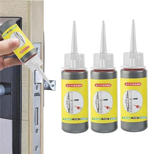 Graphite Powder Lubricant, Door Lock Lubrication, Enhance Performance & Durability, for Door Lock Keys Window Car Vehicles Lock (3Pcs) von ERISAMO