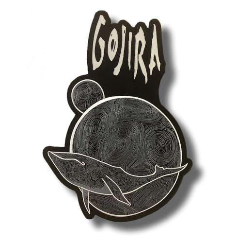 Gojira Wale Band Patch Abzeichen bestickt Eisen auf Applikation… von ERNESTAPATCHES