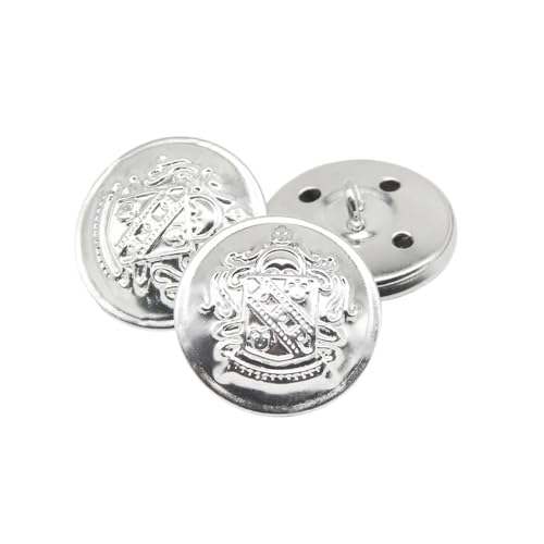 10 Stück/Los, 15/18/20/23/25 mm, Vintage-Kupfer-Metallknöpfe, Kleidungsstück, Übermantel, Nähzubehör, Knöpfe für Kleidung, Handwerk, DIY (Nr. 08, 20 mm) von ERQIAO