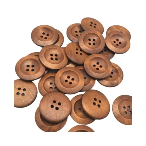 20 runde Holzknöpfe, 25 mm, 4 Löcher, DIY, Kleidung, Nähen, dekorative Knöpfe für Scrapbooking, Kleidung 20 runde Holzknöpfe, 25 mm, 4 Löcher, DIY, Kleidung, Nähen, dekorative Knöpfe für Scrapbooking, Kleidung von ERQIAO
